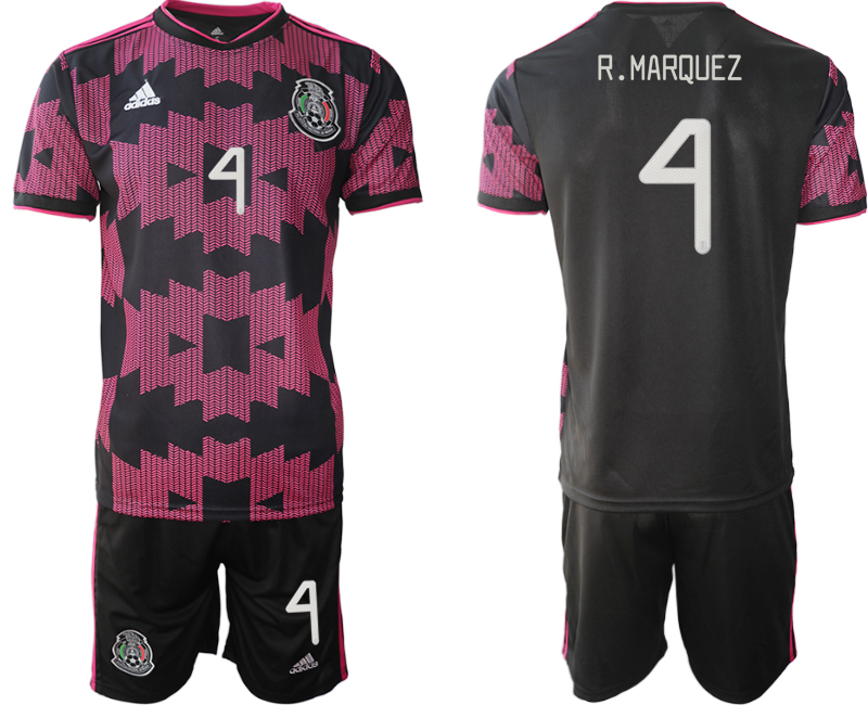 Men 2020-2021 Season National team Mexico home black #4 Soccer Jersey